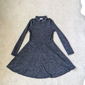 Everly gray cold-shoulder dress